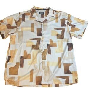 Fresh Prints of Bel-Air Men's Button-Up Shirt 2X – Geometric Abstract Print